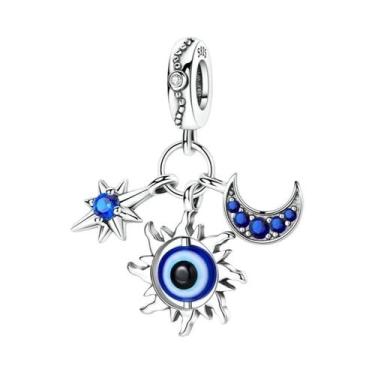 Imagem de Pingente De Coração Em Forma De Patinha De Gato Com Laço E Cereja Em P