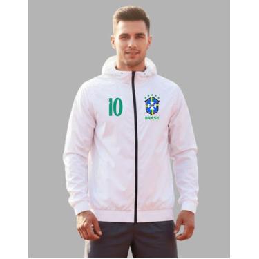 Imagem de Jaqueta Corta Vento Brasil Unissex Esportivo Impermeável - Genérica, B