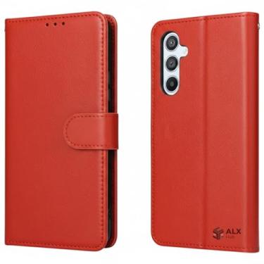 Imagem de Capa Carteira Flip em Couro Sintético com Proteção Total Compatível com Galaxy M54 (VERMELHA)