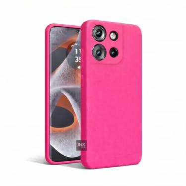 Imagem de Capa Capinha Case Compatível Motorola Moto Edge 50 Neo Silicone Aveludada Anti Impacto Reforçada Emborrachado Com Proteção De Câmera Premium (ROSA PINK)
