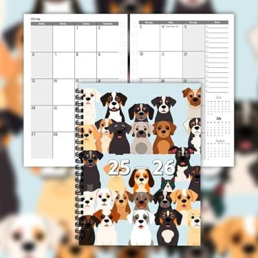 Imagem de 1 agenda 2025-2026, caderno espiral A5 com um caderno de tarefas, planejador de trabalho diário, perfeito para planejamento de casa e escritório (14,7 x 20,8 cm, 100 páginas) (A)