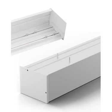 Imagem de Cortina faixa personalizada janela cortina caixa sanefa com trilho de cortina dupla, cortina deslizante divisória de quarto para quarto, montagem no teto/montagem na parede (teto, 125 cm/49,2 pol/1,2