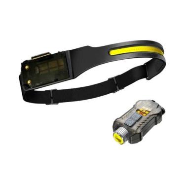 Imagem de Lanterna De Cabeça LED Recarregável Com 4 Modos, USB, À Prova d'Água, 