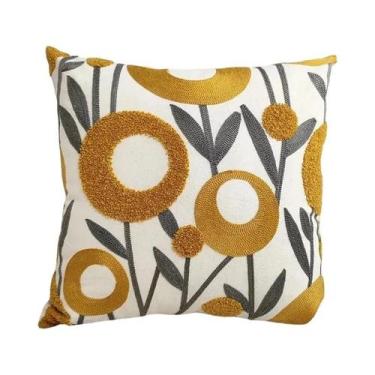 Imagem de Capa De Almofada Floral Boêmia Em Algodão, Macia E Elegante, Decorativ