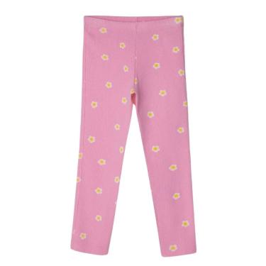 Imagem de Calça Legging Infantil Hering Estampado Flor Rosa-Feminino