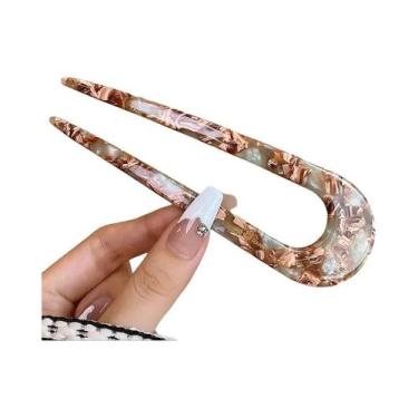 Imagem de Presilhas De Cabelo Em Acetato Acrílico Em Formato De U Para Mulheres 