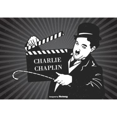Imagem de Placa Decorativa Retro - Vintage - Charlie Chaplin - Carisma