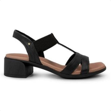 Imagem de Sandália Usaflex Feminina Bico Quadrado Couro Casual AN27006-Feminino