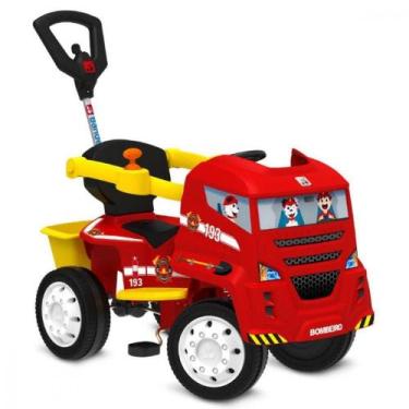 Imagem de Caminhão de Bombeiros Bandeirante Pas E Pedal Vermelho e Amarelo