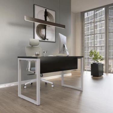 Imagem de Mesa Madeira M120/60p 25tub 120cm Industrial Preto E Cinza - Pandin Mó