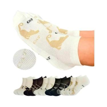 Imagem de Meias De Corrida Femininas De Verão Em Malha, 510 Pares, Finas, De Cor