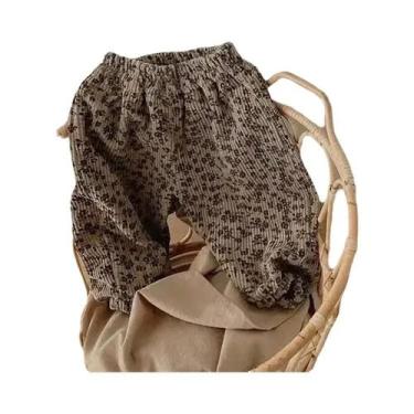 Imagem de Calças De Algodão Soltas Com Estampa De Leopardo Para Meninas, Moda Ca