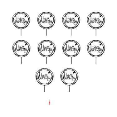 Imagem de Topo De Bolo De Aniversário Para Meninas, 10 Peças, Decoração Brilhant