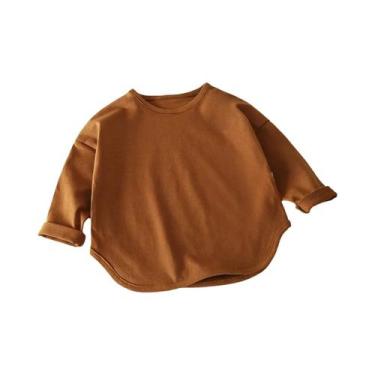 Imagem de Camisetas De Algodão De Manga Comprida Para Bebês, Meninos E Meninas, 