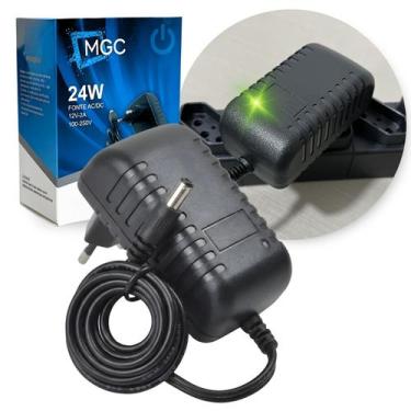 Imagem de Fonte 12v 2a Bivolt Estabilizada Led Alimentação Cftv Plug - MGC