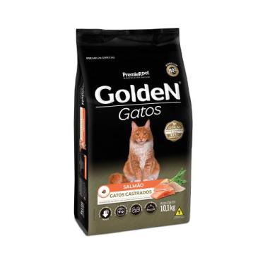 Imagem de Ração Golden para Gatos Adultos Castrados Sabor Salmão - 10,1kg Premie