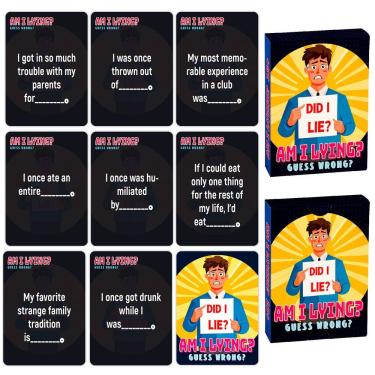 Imagem de Conjunto de cartas Party Card Game Am I Lying 50 Bluffing Guess
