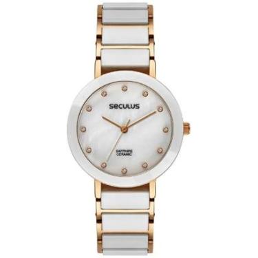 Imagem de Relógio Seculus 77228LPSVRQ3 Feminino 23mm Cerâmica-Feminino