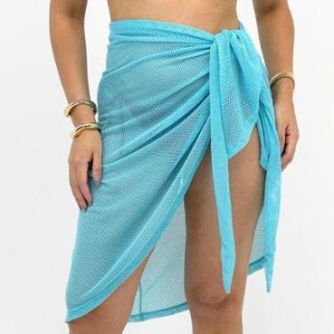 Imagem de Saída de Praia Sabrieli Saia Midi Envelope Feminina-Feminino