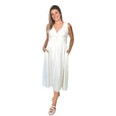 Imagem de Vestido Feminino Longo - Rabbitohs, M, Bege