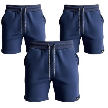 Imagem de Kit 3 Bermuda Moletom Short Masculino Dagg Com Cordão Ajustável Bolsos Laterais-Masculino