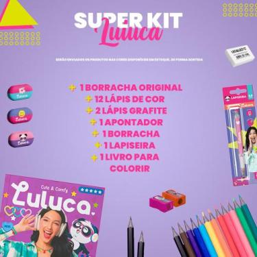 Imagem de Kit Mochila Escolar Infantil Luluca Youtube Lancheira Estojo, Lu27417j