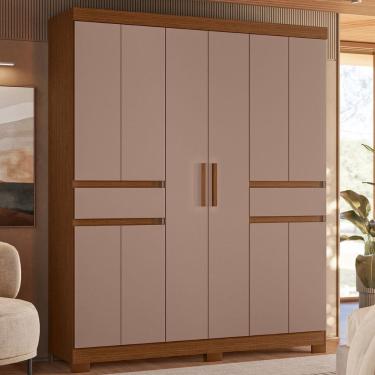 Imagem de Guarda Roupa Casal 10 Portas 2 Gavetas com Pes Olimpia Albatroz