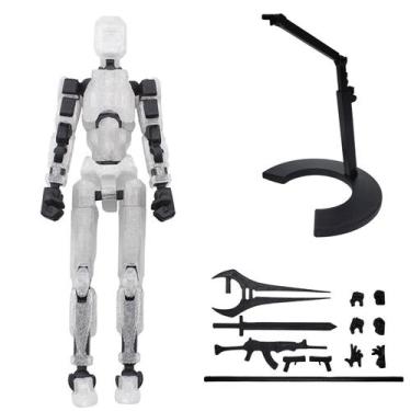 Imagem de Action Figure T13 montada com suporte, robô totalmente articulado - TI