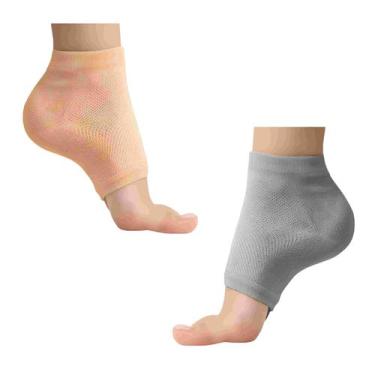 Imagem de Kit 2 pares meias tornozeleira rachaduras, dor, respirável - Dexin