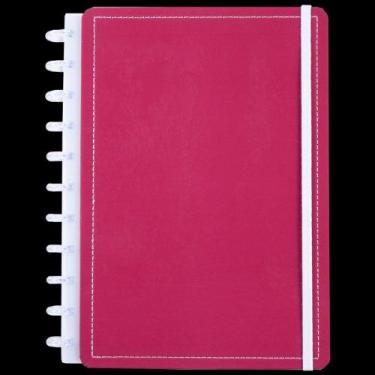 Imagem de Caderno Disko Rose Wine Grande G Capa Dura Disco Reposicionável