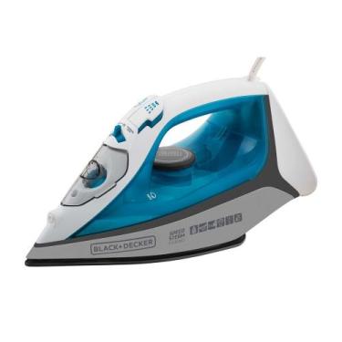 Imagem de Ferro de Passar a Vapor Black+Decker Ceramic Gliss FX3060 - Branco e A