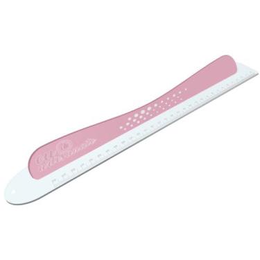 Imagem de Régua com Proteção 40cm Safecut em Acrílico Rosa Marpax