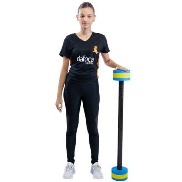Imagem de Halter Barra Redondo Hidroginástica 3-4kg 100cm DF4026-AZ Azul/Amarelo