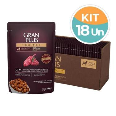 Imagem de Ração Úmida GranPlus Ovelha Cães Adultos 18 Un 100g - Brf