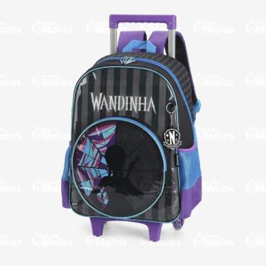 Imagem de Mochila Carrinho Escolar Com Alça Família Addams Wandinha - LUXCEL, Pr