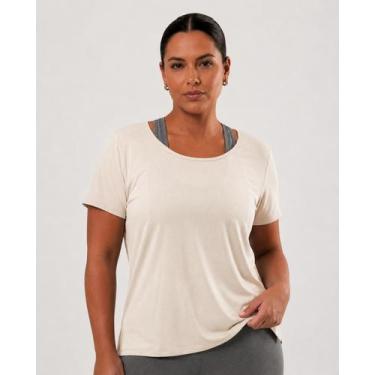 Imagem de Camiseta Feminina Plus Size Dry Fit Poliamida Premium Academia Treino 