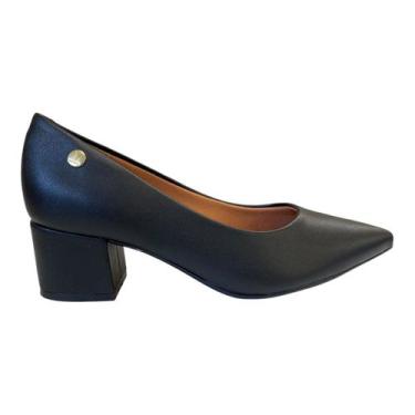 Imagem de Sapato Scarpin Casual Feminino Vizzano Pelica Salto Bloco 1220.315 Pre