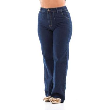 Imagem de Calça Jeans Feminina Arauto Wide Comfy - ARAUTO JEANS, Azul escuro, 48