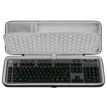 Imagem de Geekria Capa de teclado de tamanho completo, bolsa rígida de transporte de viagem para...