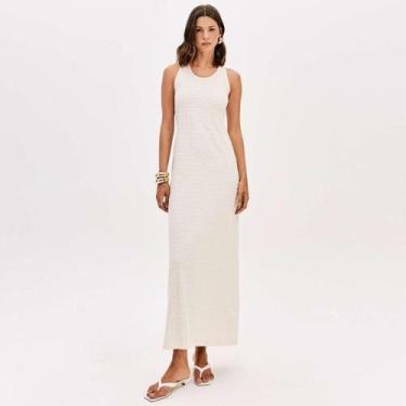 Imagem de Vestido Super Mid Lança Perfume Evasê Pr26 Bege Feminino, GG