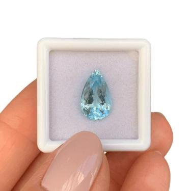 Imagem de Água Marinha Azul Gota 3,79ct - SP GEMAS