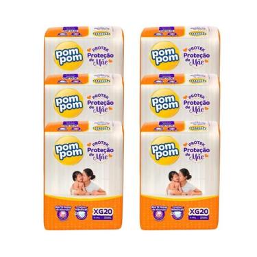 Imagem de Kit 6 Fralda Infantil Pompom Derma Protek Atacado Barato, Extra grande