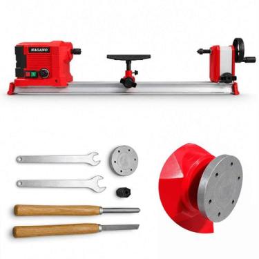 Imagem de Torno De Bancada Para Madeira 600mm x 250mm 600w 220v - Nagano