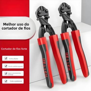 Imagem de Alicate De Corte De Arame De Aço Reforçado, Cortadores Poderosos De Ba