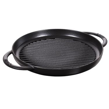 Imagem de Grelha Redonda com Alça Ferro Fundido Preto 22 cm Staub