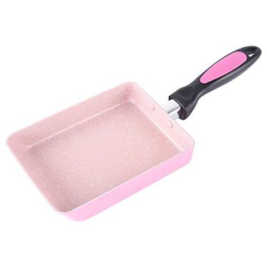 Imagem de Frigideira antiaderente para omelete, panela japonesa enrolada para omelete Tamagoyaki (rosa)