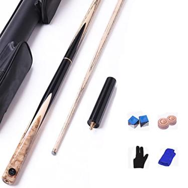 Imagem de LIUHD Tacos de bilhar para tacos de bilhar, taco de sinuca de 57 cm com acessórios de extensão de 15 cm, bastões de bilhar de 10 mm, 11 mm, conjunto de palitos de piscina para sala de jogos, bilhar, barreled, 11 mm