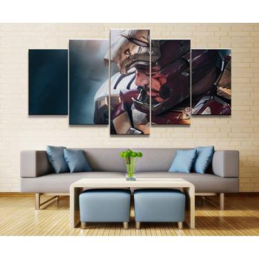 Imagem de Quadro Decorativo Homen De Ferro 5 peças 130x65 em tecido