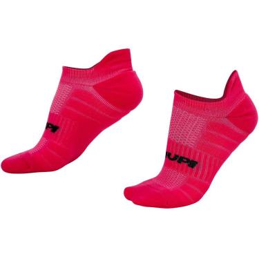 Imagem de Meia Curta para Corrida HUPI Running Pro Invisível Rosa Magenta