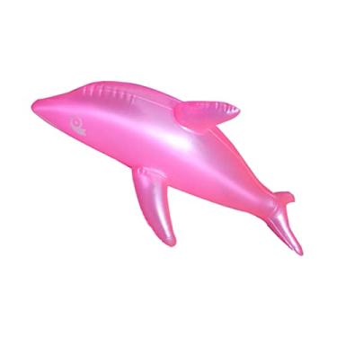 Imagem de piscina inflável golfinho | 53cm Flutuante Piscina Golfinho Brinquedos,piscina inflável golfinho para festa suprimentos piscina praia à beira da piscina decoração A/r